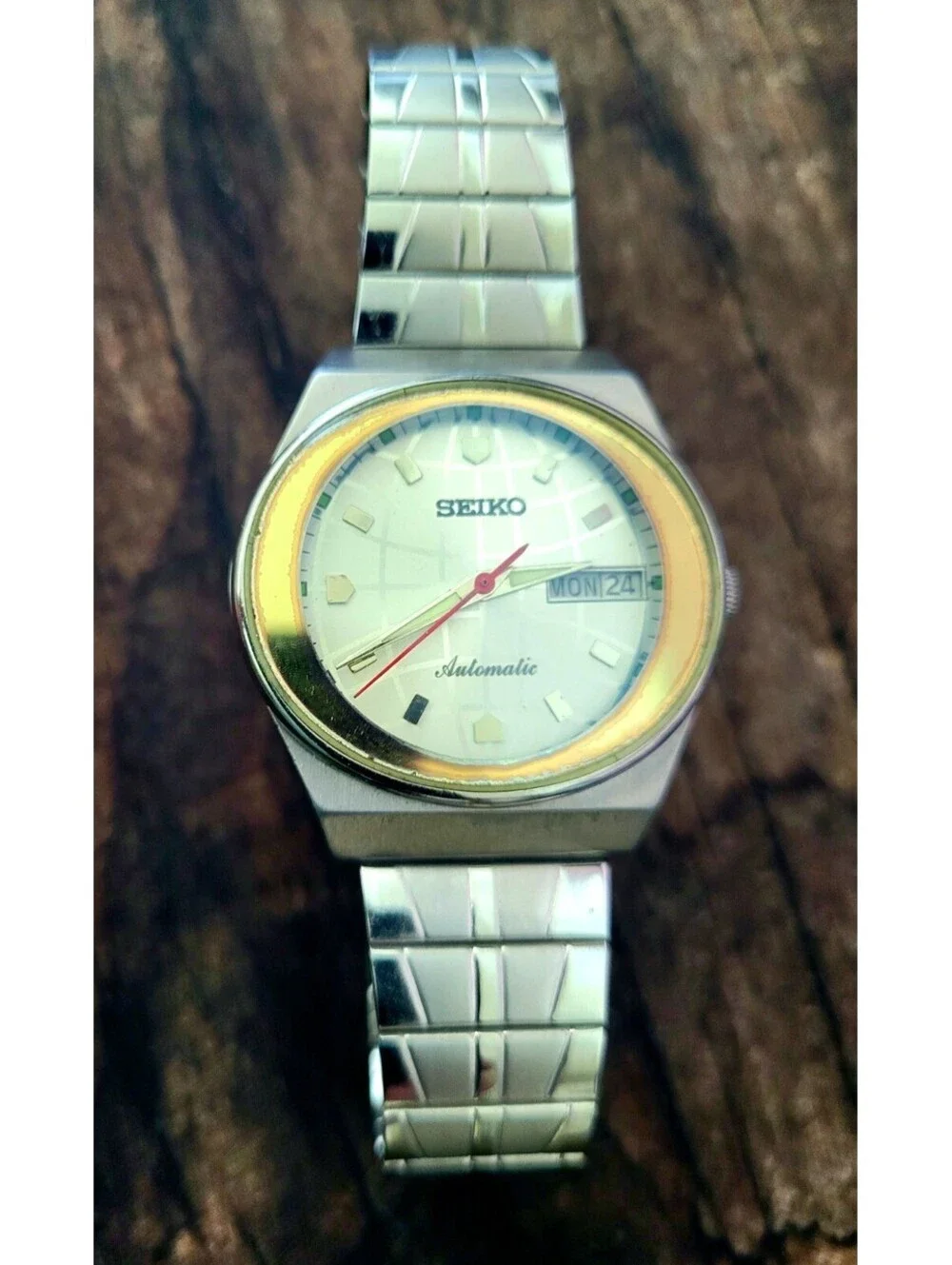 Rare Vintage Retro Seiko Geo Dial Date Mens Watch Exb Mod